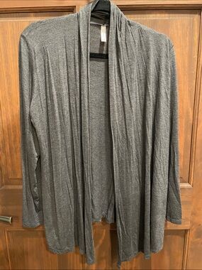 Magic Fit Charcoal Open-Front Cardigan